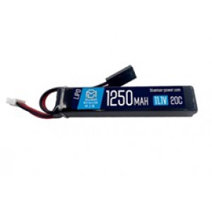 АКБ BlueMAX 1250mAh Lipo 11.1V 20C stick 17x20x105mm mini tamya